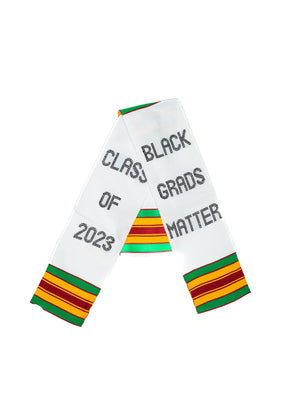 
                  
                    Load image into Gallery viewer, &amp;#39;Black Grads Matter&amp;#39; Class of 2023 Kente Cloth Stole
                  
                