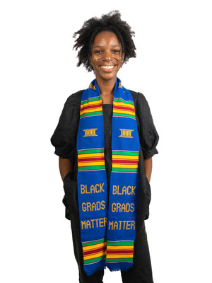 
                  
                    Load image into Gallery viewer, &amp;#39;Black Grads Matter&amp;#39; Kente Cloth Stole
                  
                