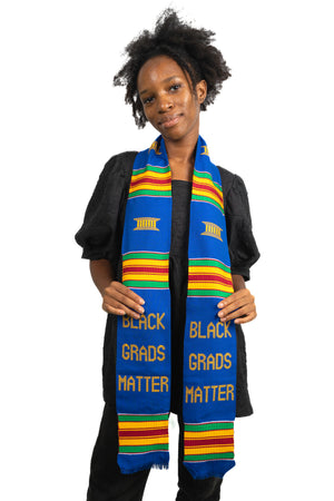 
                  
                    Load image into Gallery viewer, &amp;#39;Black Grads Matter&amp;#39; Kente Cloth Stole
                  
                