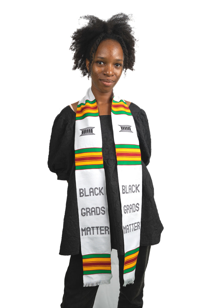 
                  
                    Load image into Gallery viewer, &amp;#39;Black Grads Matter&amp;#39; Kente Cloth Stole
                  
                