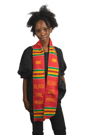 
                  
                    Load image into Gallery viewer, &amp;#39;Black Girl Magic&amp;#39; Kente Cloth Stole
                  
                