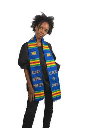 
                  
                    Load image into Gallery viewer, &amp;#39;Black Grads Matter&amp;#39; Class of 2023 Kente Cloth Stole
                  
                