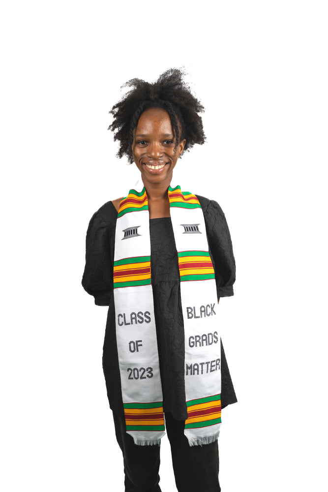 
                  
                    Load image into Gallery viewer, &amp;#39;Black Grads Matter&amp;#39; Class of 2023 Kente Cloth Stole
                  
                