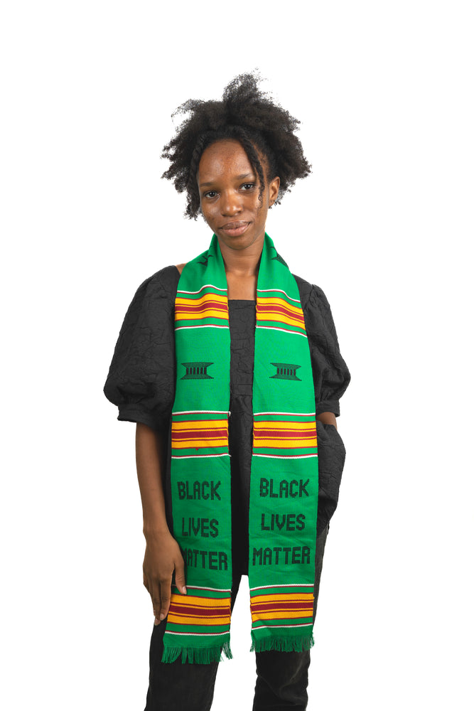 
                  
                    Load image into Gallery viewer, &amp;#39;Black Lives Matter&amp;#39; Kente Cloth Stole
                  
                