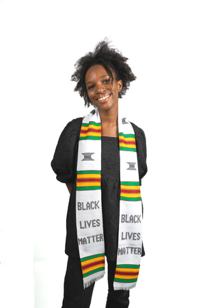 
                  
                    Load image into Gallery viewer, &amp;#39;Black Lives Matter&amp;#39; Kente Cloth Stole
                  
                