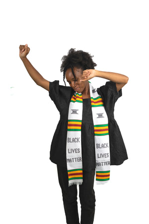 
                  
                    Load image into Gallery viewer, &amp;#39;Black Lives Matter&amp;#39; Kente Cloth Stole
                  
                