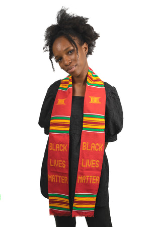 
                  
                    Load image into Gallery viewer, &amp;#39;Black Lives Matter&amp;#39; Kente Cloth Stole
                  
                