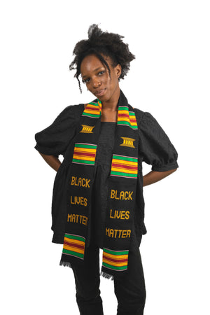 
                  
                    Load image into Gallery viewer, &amp;#39;Black Lives Matter&amp;#39; Kente Cloth Stole
                  
                