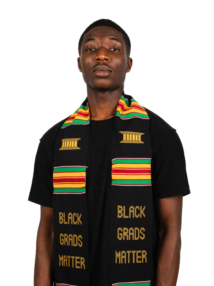 
                  
                    Load image into Gallery viewer, &amp;#39;Black Grads Matter&amp;#39; Kente Cloth Stole
                  
                