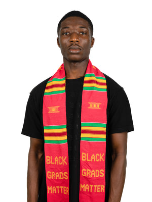 
                  
                    Load image into Gallery viewer, &amp;#39;Black Grads Matter&amp;#39; Kente Cloth Stole
                  
                