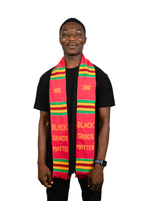 
                  
                    Load image into Gallery viewer, &amp;#39;Black Grads Matter&amp;#39; Kente Cloth Stole
                  
                