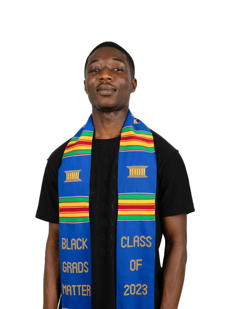 
                  
                    Load image into Gallery viewer, &amp;#39;Black Grads Matter&amp;#39; Class of 2023 Kente Cloth Stole
                  
                