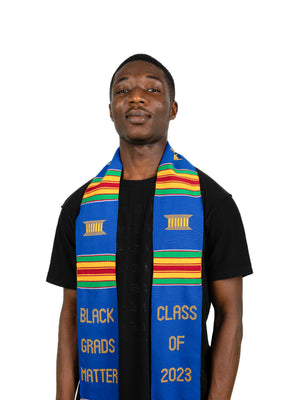 
                  
                    Load image into Gallery viewer, &amp;#39;Black Grads Matter&amp;#39; Class of 2023 Kente Cloth Stole
                  
                