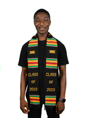 
                  
                    Load image into Gallery viewer, Double Stool &amp;#39;Class of 2023&amp;#39; Kente Cloth Stole
                  
                