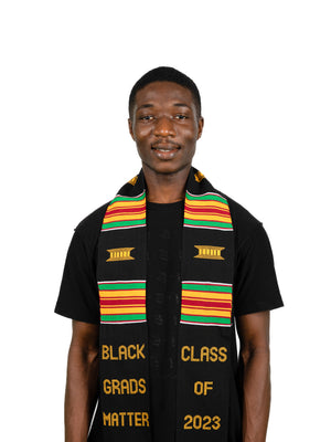 
                  
                    Load image into Gallery viewer, &amp;#39;Black Grads Matter&amp;#39; Class of 2023 Kente Cloth Stole
                  
                