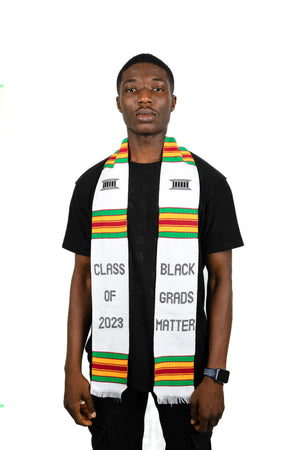 
                  
                    Load image into Gallery viewer, &amp;#39;Black Grads Matter&amp;#39; Class of 2023 Kente Cloth Stole
                  
                