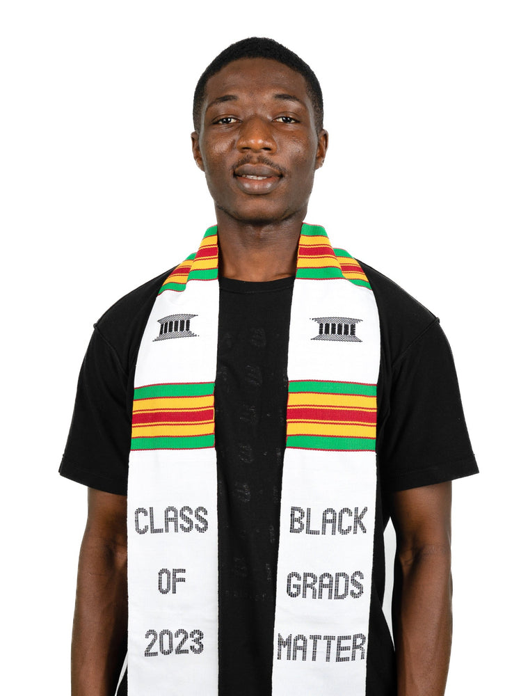 
                  
                    Load image into Gallery viewer, &amp;#39;Black Grads Matter&amp;#39; Class of 2023 Kente Cloth Stole
                  
                