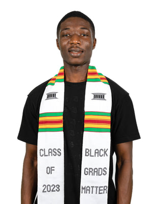 
                  
                    Load image into Gallery viewer, &amp;#39;Black Grads Matter&amp;#39; Class of 2023 Kente Cloth Stole
                  
                