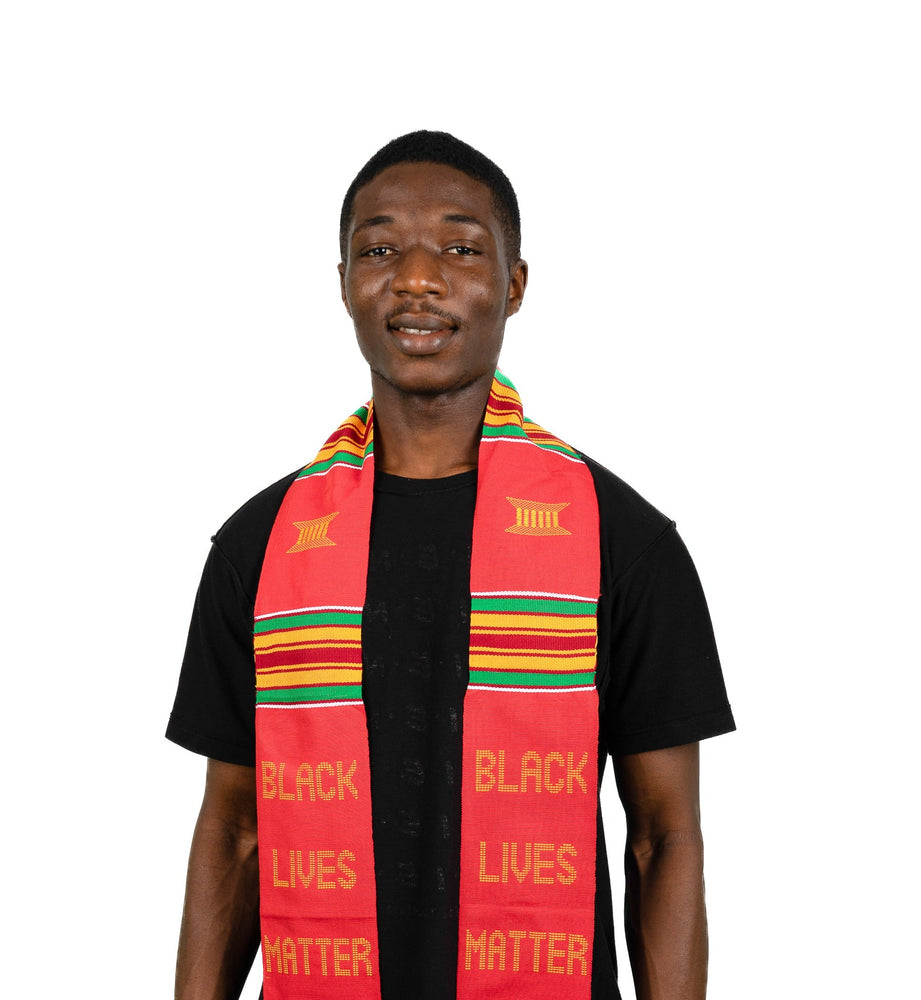 
                  
                    Load image into Gallery viewer, &amp;#39;Black Lives Matter&amp;#39; Kente Cloth Stole
                  
                