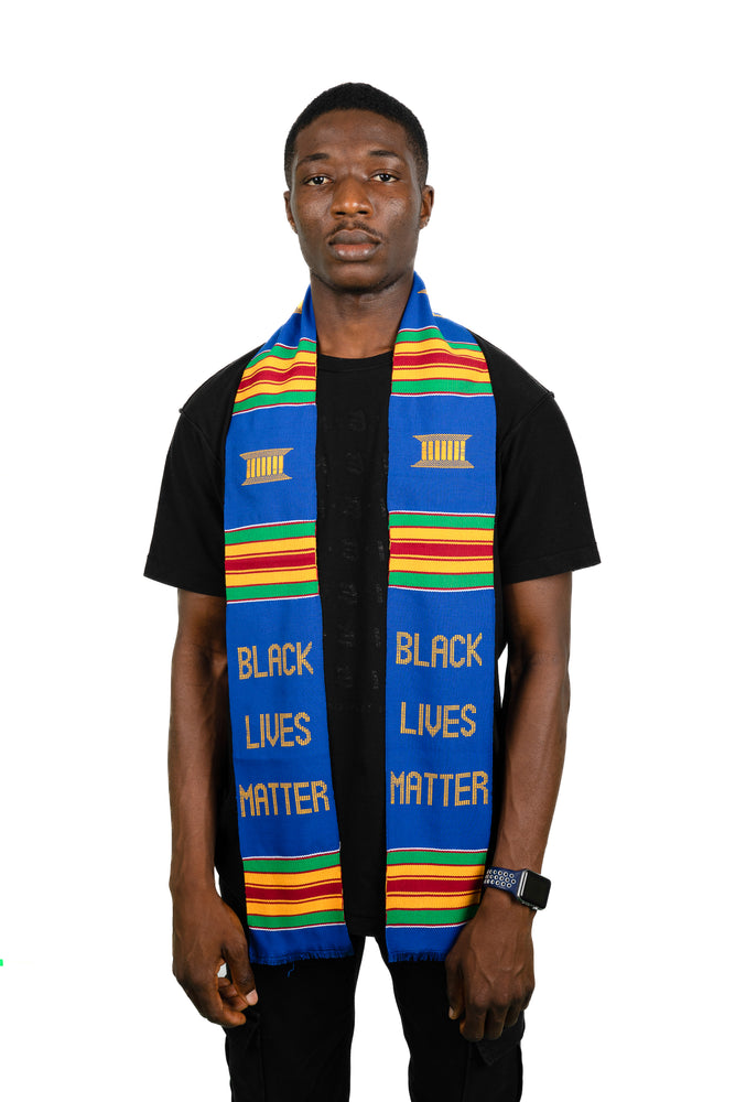 
                  
                    Load image into Gallery viewer, &amp;#39;Black Lives Matter&amp;#39; Kente Cloth Stole
                  
                