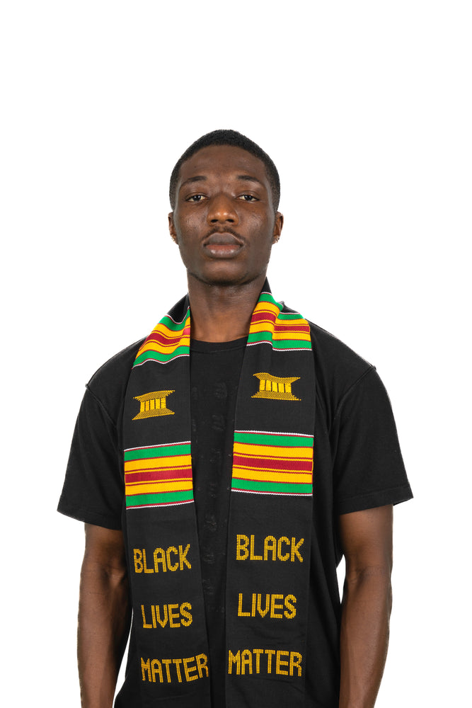 
                  
                    Load image into Gallery viewer, &amp;#39;Black Lives Matter&amp;#39; Kente Cloth Stole
                  
                