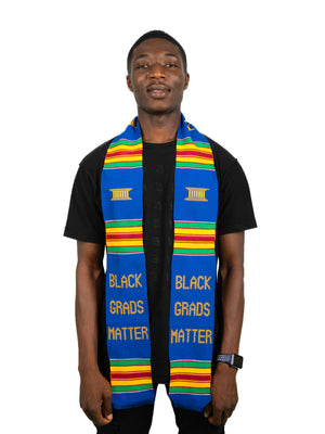 
                  
                    Load image into Gallery viewer, &amp;#39;Black Grads Matter&amp;#39; Kente Cloth Stole
                  
                