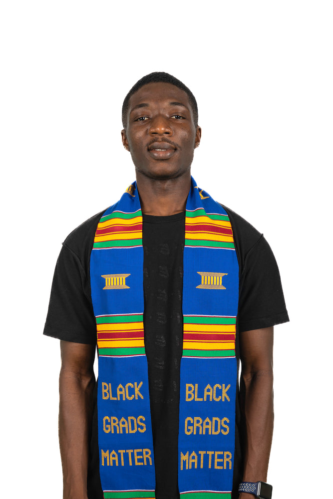 
                  
                    Load image into Gallery viewer, &amp;#39;Black Grads Matter&amp;#39; Kente Cloth Stole
                  
                