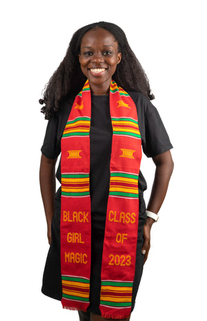 
                  
                    Load image into Gallery viewer, &amp;#39;Black Girl Magic&amp;#39; Class of 2023 Kente Cloth Stole
                  
                